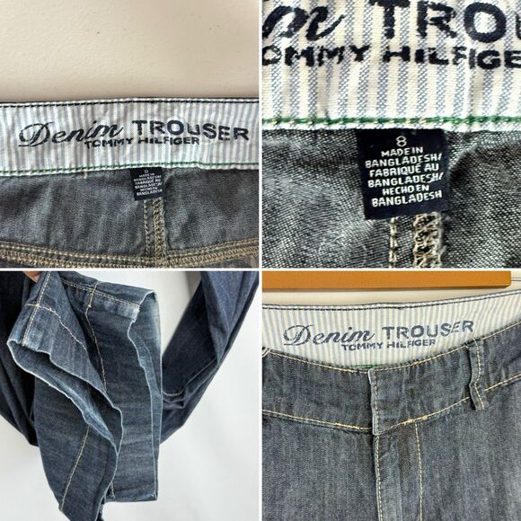 Tommy Hilfiger Denim Trousers Womens Size 8 Blue Gray Stretch Casual Straight - Picture 11 of 16